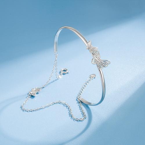 Brass Bracelet & Bangle, fashion jewelry & for woman, silver color, Inner Diameter:Approx 60mm, Sold By PC