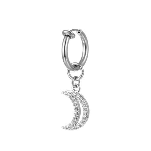 Belly Ring Ottone, with 316 acciaio inox, Micro spianare cubic zirconia & per la donna, colore originale, 36x12mm, Venduto da PC