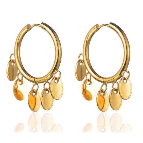 Stainless Steel Lever Back Earring 304 Stainless Steel fashion jewelry & for woman golden Sold By Pair