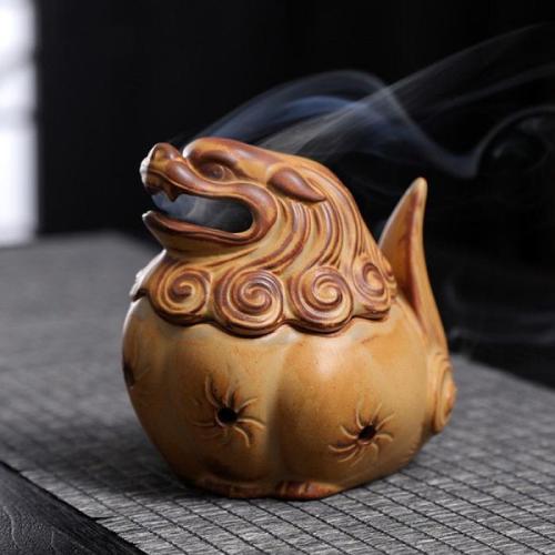 Backflow Incense Burner, Porcelain, for home and office & durable, more colors for choice, 105x90x100mm, Sold By PC