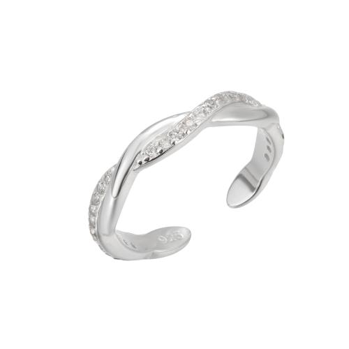 925er Sterling Silber Zehe Ring, Modeschmuck & Micro pave Zirkonia & für Frau, keine, 17mm, verkauft von PC