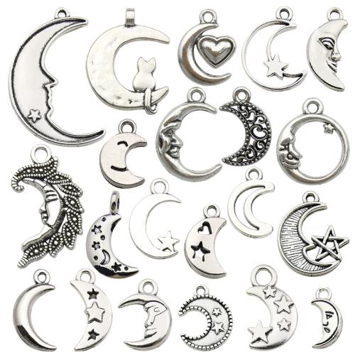 Pendentifs en alliage de zinc, lune, styles différents pour le choix, Vendu par PC