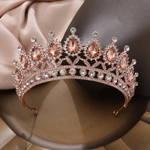 Bridal Tiaras, Tibetan Style, with Rhinestone, fashion jewelry & for woman, more colors for choice, diameter 150mm, height 65mm, Sold By PC