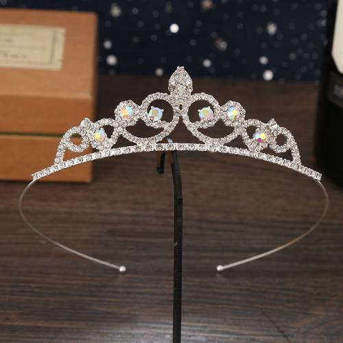 Bridal Tiaras Zinc Alloy with Rhinestone Girl & fashion jewelry diameter 120mm height 32mm Sold By PC