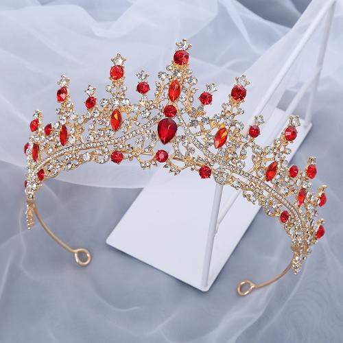 Tiara's, Zinc Alloy, met Bergkristal, mode sieraden & voor vrouw, meer kleuren voor de keuze, diameter 150mm, height 65mm, Verkocht door PC