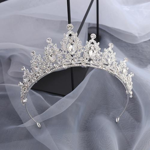 Tiaras, aleación de zinc, con diamantes de imitación, Joyería & para mujer, más colores para la opción, Vendido por UD