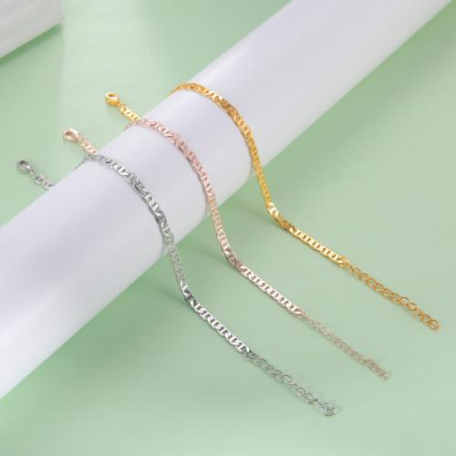 Roestvrijstalen Anklet, 304 roestvrij staal, met 5cm extender keten, mode sieraden & voor vrouw, meer kleuren voor de keuze, Per verkocht Ca 21 cm Strand