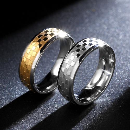 Stainless Steel Finger Ring, 316 Stainless Steel, fashion jewelry & Unisex & different size for choice, more colors for choice, 6mm, Sold By PC