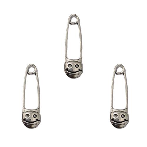 Zinc Alloy Pendants Paper Clip antique silver color plated DIY nickel lead & cadmium free Approx Sold By Bag