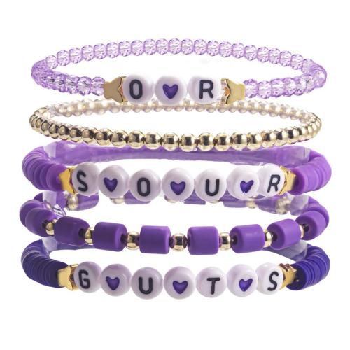 Bijoux bracelets de mode, argile de polymère, styles différents pour le choix & pour femme, plus de couleurs à choisir, Longueur:17 cm, Vendu par fixé