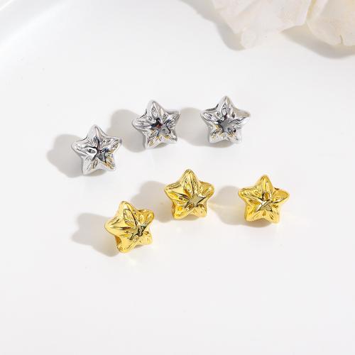 Brass Jewelry Beads, Star, plated, DIY, more colors for choice, nickel, lead & cadmium free, 10PCs/Bag, Sold By Bag