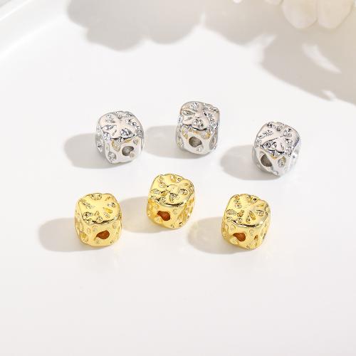 Brass Jewelry Beads, Square, plated, DIY, more colors for choice, nickel, lead & cadmium free, 10PCs/Bag, Sold By Bag