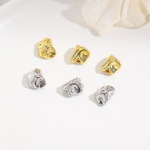 Brass Jewelry Beads, irregular, plated, DIY, more colors for choice, nickel, lead & cadmium free, 10PCs/Bag, Sold By Bag