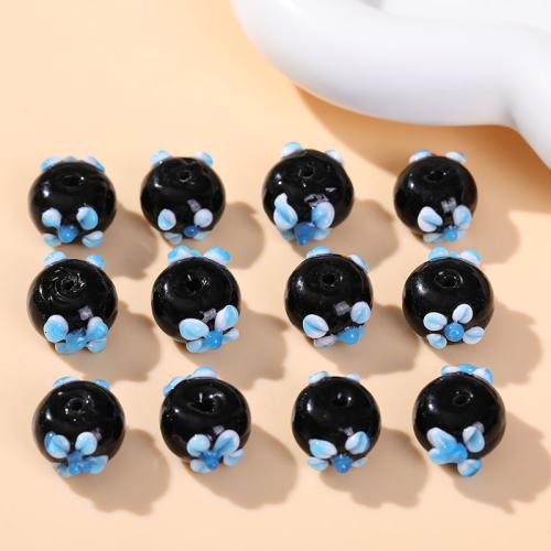 Handgewickelte Perlen, Lampwork, DIY, schwarz, 25x10mm, 100PCs/Tasche, verkauft von Tasche