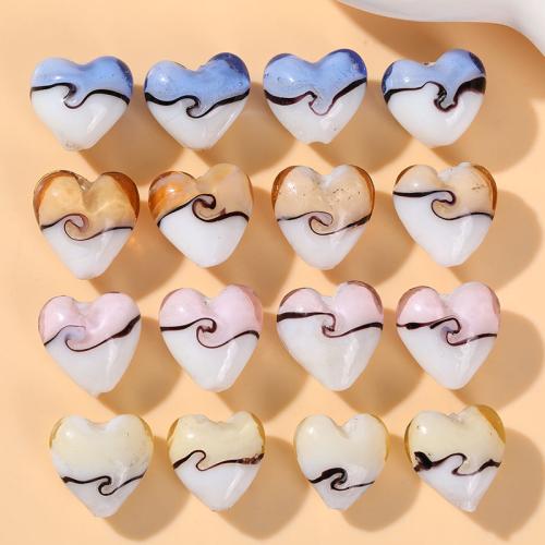 Fashion Glass Beads, Heart, DIY, more colors for choice, 12x11mm, 100PCs/Bag, Sold By Bag