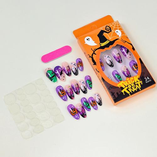 Fashion Nail Supplies, ABS Plastic, Halloween Design & DIY & for woman, mixed colors, Sold By Set