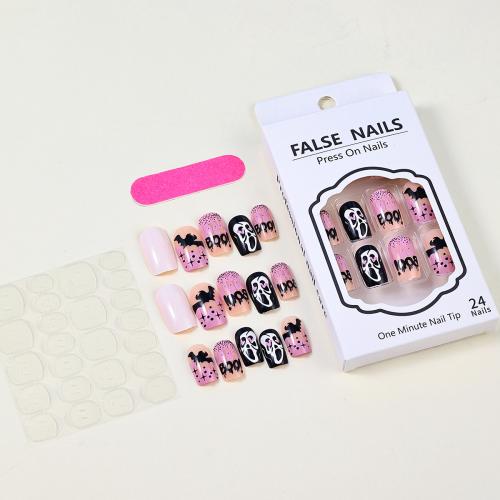 Fashion Nail Supplies ABS Plastic Halloween Design & DIY & for woman mixed colors Sold By Set