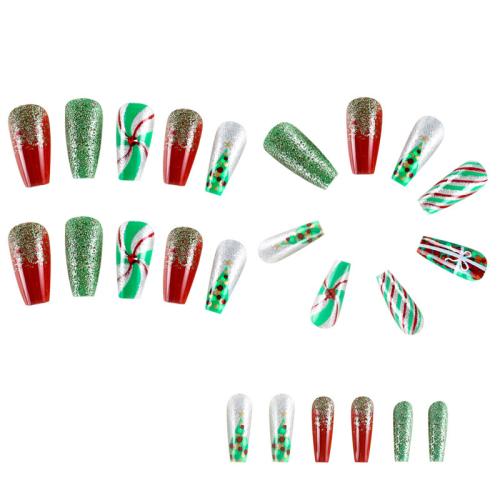 Fashion Nail Supplies, ABS Plastic, Christmas Design & DIY & for woman, mixed colors, Sold By Set