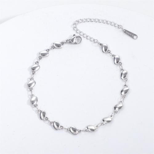 Stainless Steel Jewelry Bracelet 304 Stainless Steel with 5cm extender chain polished fashion jewelry & Unisex original color Length Approx 17 cm Sold By PC