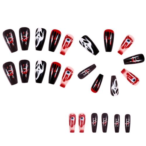 Fashion Nail Supplies, ABS Plastic, Halloween Design & DIY & for woman, mixed colors, Sold By Set