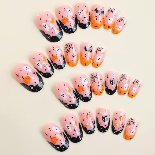 Fashion Nail Supplies, ABS Plastic, Halloween Design & DIY & for woman, mixed colors, Sold By Set