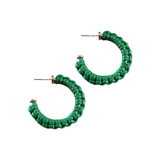 Lo zinco in lega Stud Earring, lega in zinco, with PU, fatto a mano, per la donna, nessuno, Venduto da coppia