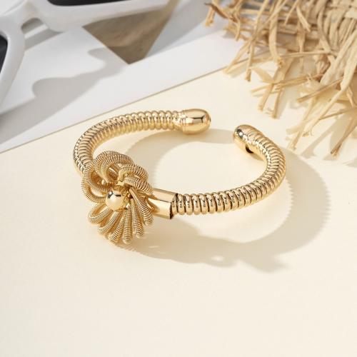 Tibetan Style Bangle, plated, for woman, golden, Sold By PC