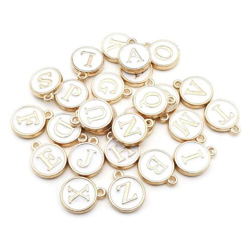 Zinc Alloy émail Pendants, alliage de zinc, lettres sont de A à Z & DIY & modèles différents pour le choix, plus de couleurs à choisir, 10PC/sac, Vendu par sac