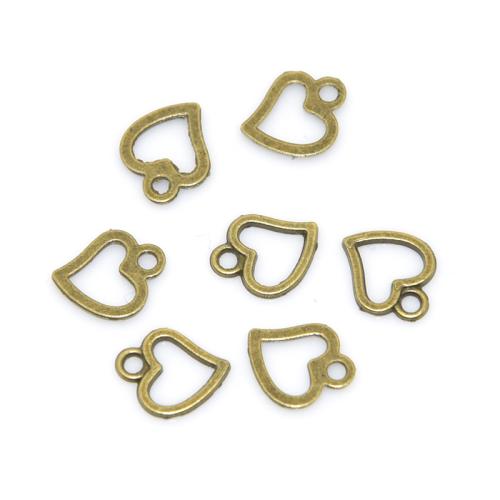 Zinklegering Hart Hangers, Zinc Alloy, plated, DIY, meer kleuren voor de keuze, Verkocht door PC