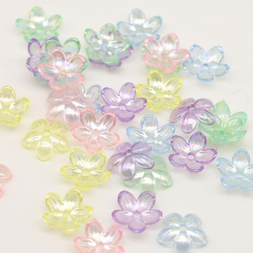 Hair Accessories DIY Findings, Acrylic, Lotus, colorful plated, more colors for choice, 12mm, Sold By PC