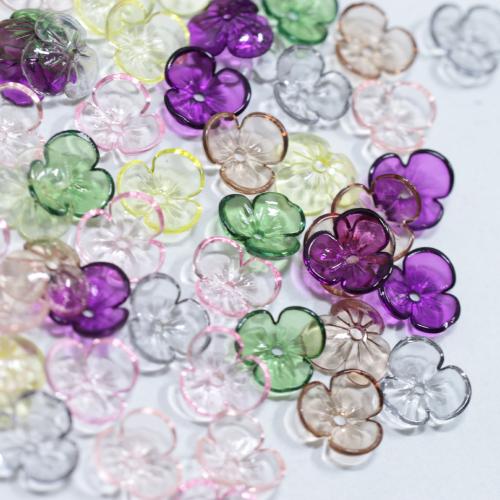 Hair Accessories DIY Findings ABS Plastic Flower transparent 10mm Sold By PC