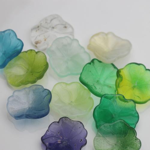 Hair Accessories DIY Findings, Lampwork, Lotus Leaf, stoving varnish, more colors for choice, 22x24mm, Sold By PC