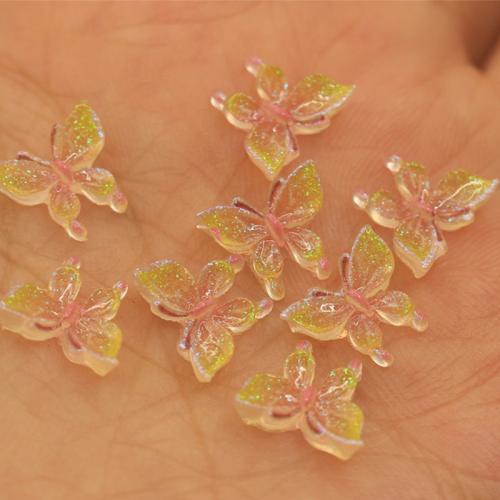 3D Nail Art Decoration, Resin, Butterfly, DIY & luminated, more colors for choice, 10mm, Sold By PC