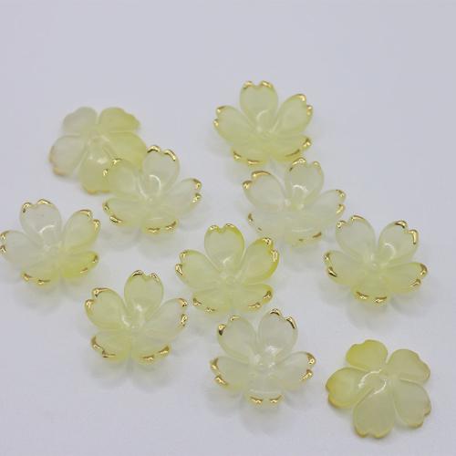 Hair Accessories DIY Findings Acrylic Flower painted 19mm Sold By PC