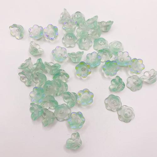 Accesorios para el cabello DIY de, Cristal de murano, Flor, barniz de secado al horno, Bricolaje, más colores para la opción, 6x10mm, Vendido por UD