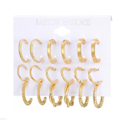 Zinc Alloy Earring Set gold color plated fashion jewelry & for woman Sold By Set