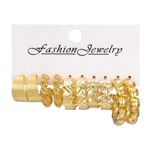 Zinc Alloy Earring Set gold color plated fashion jewelry & for woman Sold By Set