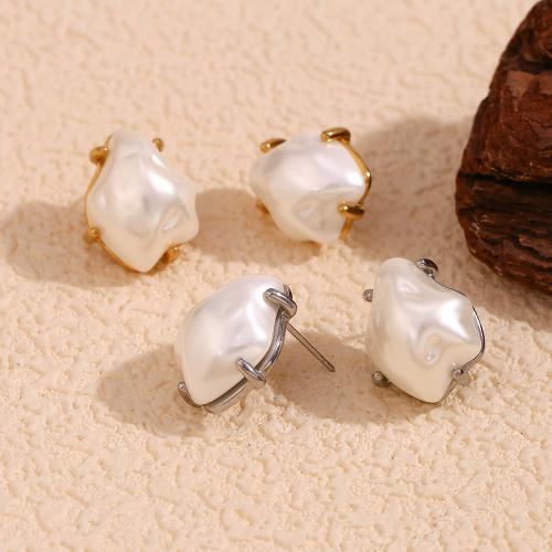 Stainless Steel Stud Earrings 304 Stainless Steel fashion jewelry & for woman & with rhinestone Sold By Pair