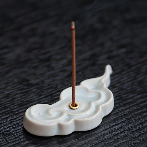 Porcelain Incense Seat, Cloud, handmade, for home and office & durable, more colors for choice, 68x26x6mm, Sold By PC