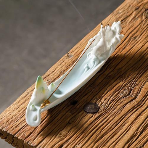 Porcelain Incense Seat, handmade, for home and office & durable, 312x77x55mm, Sold By PC