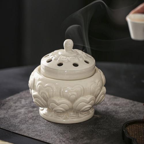 Porcelain Incense Burner, handmade, for home and office & durable, 135x135mm, Sold By PC