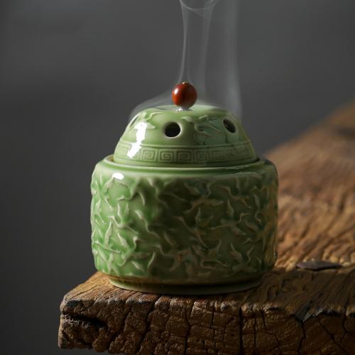 Porcelain Incense Burner, for home and office & durable, 110x120mm, Sold By PC