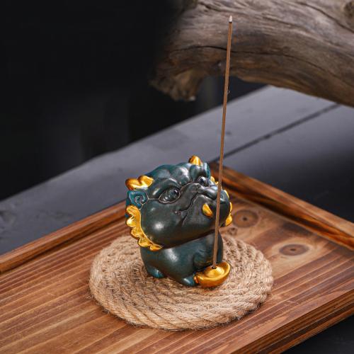 Porcelain Incense Seat, handmade, for home and office & durable, more colors for choice, 77x70x68mm, Sold By PC