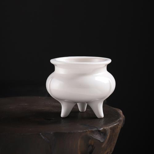 Porcelain Incense Burner, handmade, for home and office & durable & Mini, more colors for choice, 63x55mm, Sold By PC