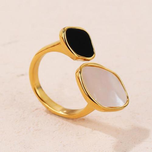 Titanium Steel Finger Ring fashion jewelry & for woman & enamel Sold By PC