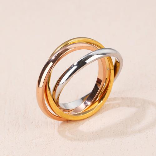 Titanium Steel Finger Ring, fashion jewelry & different size for choice & for woman, Sold By PC