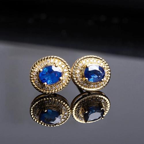 Cubic Zirconia Micro Pave Brass Earring fashion jewelry & micro pave cubic zirconia & for woman Sold By Pair