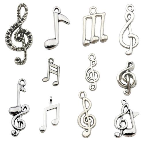 Pendentifs en alliage de zinc, note de musique, DIY & styles différents pour le choix, Vendu par PC