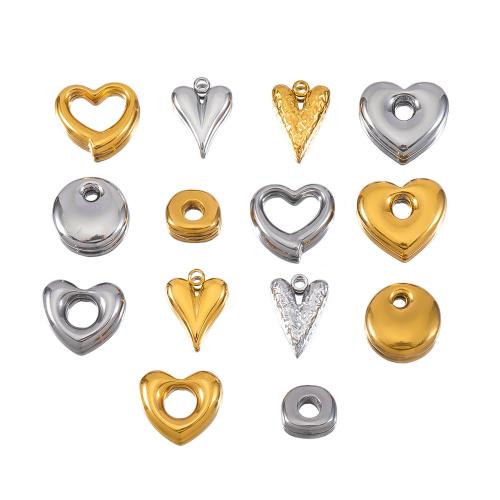 Stainless Steel Pendants, 304 Stainless Steel, DIY & different styles for choice, more colors for choice, 5PCs/Bag, Sold By Bag