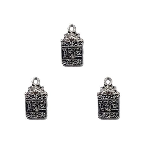 Tibetan Style Pendants, antique silver color plated, DIY, nickel, lead & cadmium free, 9x16mm, Approx 100PCs/Bag, Sold By Bag